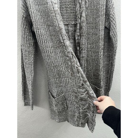 Pink Rose Womens Cardigan Size Medium Brown Long Sleeve Open Front - Picture 3 of 11